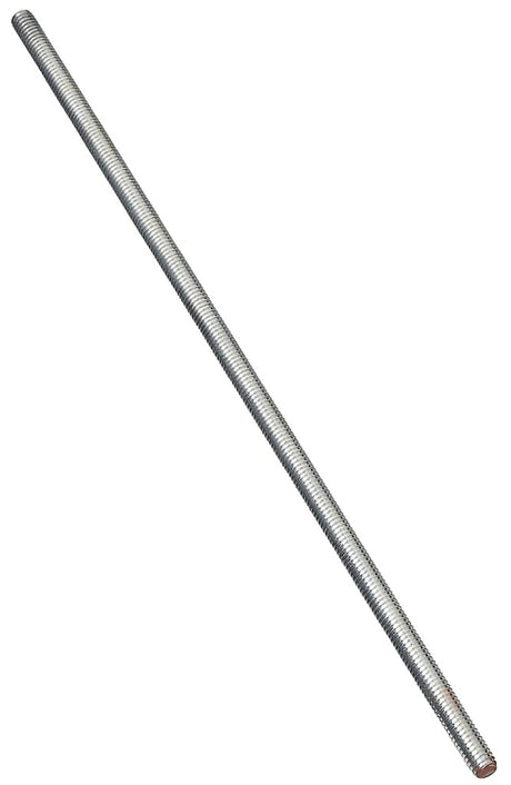 National Hardware N179-424 Threaded Rod, 5/16-18 Thread, 24 in L, A Grade, Steel, Zinc, UNC Thread