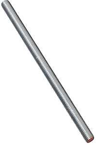 National Hardware N179-465 Threaded Rod, 5/8-11 Thread, 24 in L, A Grade, Steel, Zinc, UNC Thread