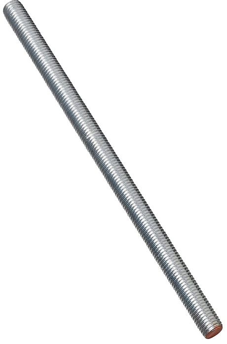 National Hardware N179-465 Threaded Rod, 5/8-11 Thread, 24 in L, A Grade, Steel, Zinc, UNC Thread
