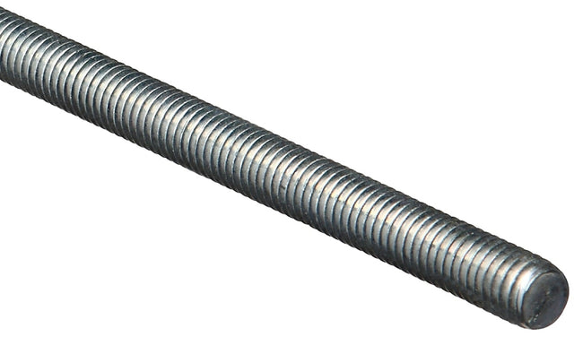 National Hardware N179-440 Threaded Rod, 7/16-14 Thread, 24 in L, A Grade, Steel, Zinc, UNC Thread