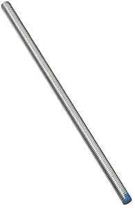 National Hardware N179-457 Threaded Rod, 1/2-13 Thread, 24 in L, A Grade, Steel, Zinc, UNC Thread