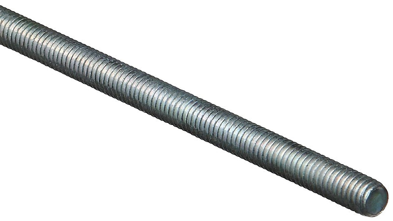 National Hardware N179-507 Threaded Rod, 5/16-18 Thread, 36 in L, A Grade, Steel, Zinc, UNC Thread