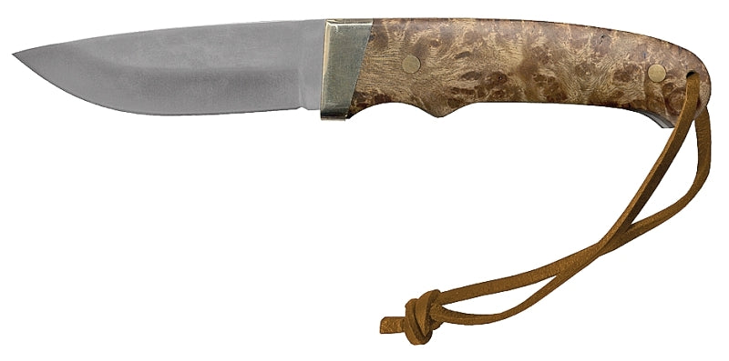 Schrade PHW Blade Knife, 3.6 in L Blade, 0.16 in W Blade, 7Cr17MoV High Carbon Stainless Steel Blade, Brown Handle