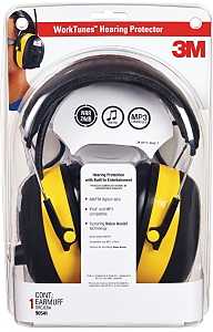 3M TEKK Protection 90541 Ear Muffs, 22 dB NRR, Black/Yellow
