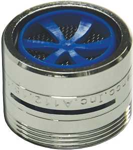 Danco 10489 Slotted Faucet Aerator, 15/16-27 x 55/64-27 Male x Female Thread, Brass, Chrome Plated, 1.5 gpm