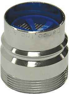Danco 10507 Dishwasher Aerator Adapter, 15/16 x 55/64 in Male x Female Thread, Brass, Chrome Plated, 1.5 gpm