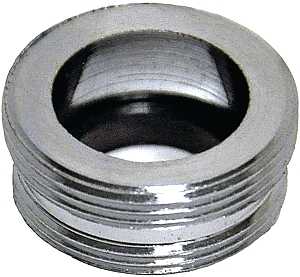 Danco 10508 Aerator Adapter, 55/64-27 x 13/16-27 in, Male, Brass, Chrome Plated