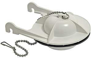 Danco 10764 Toilet Tank Flapper, Plastic, White, For: American Standard Cadet 3 Toilets