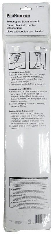 ProSource T148-3L Plug Wrench, 6 in L, Iron, Zinc Plated