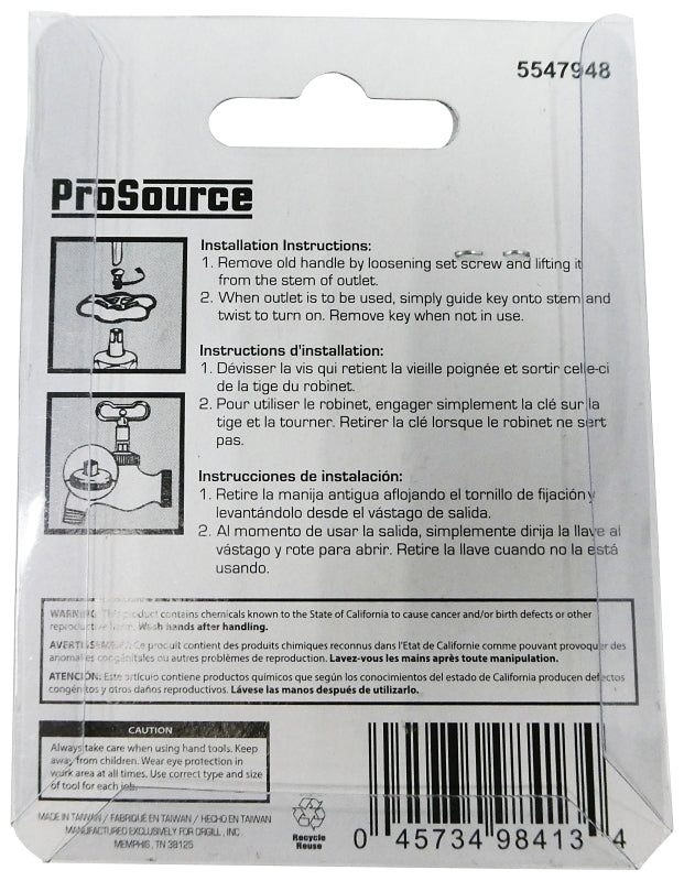 ProSource T168-3L Faucet Handle Puller Kit, Steel, Silver