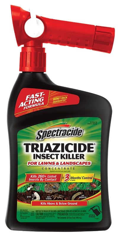 Spectracide Triazicide HG-95830 Insect Killer, Liquid, Spray Application, Outdoor, 32 oz