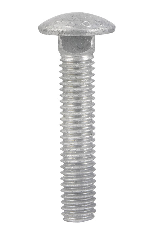 HILLMAN 3/8 in. X 2 in. L Hot Dipped Galvanized Steel Carriage Bolt 100 pk