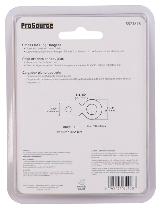 ProSource TS700BRA4B Entry Knob, Polished Brass, K3, KW1 Keyway, 3 Grade, Pack of 3