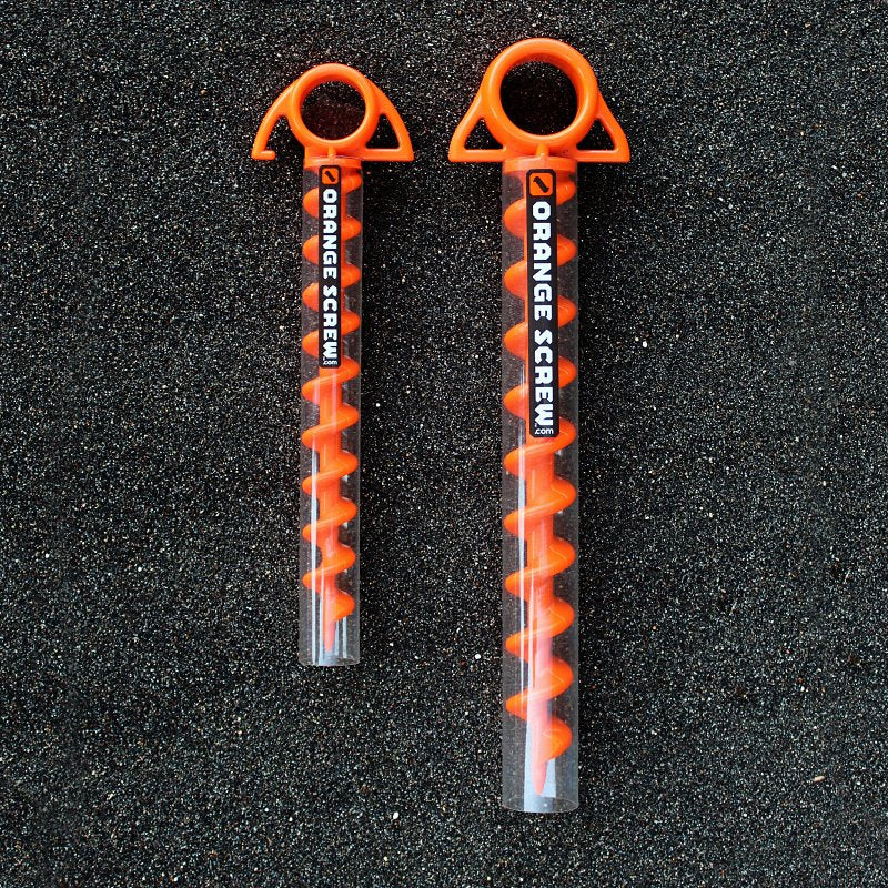 Nite Ize Orange Screw Series OSL-31-2R3 Ultimate Ground Anchor, Large, Polycarbonate, Orange
