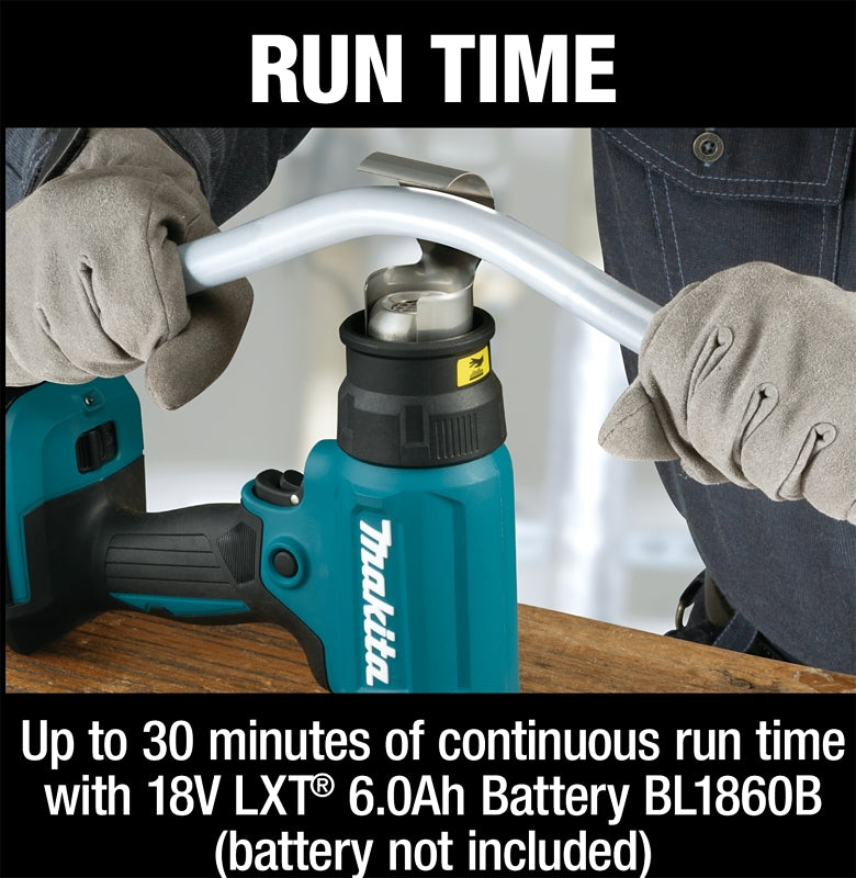 Makita LXT Series XGH02ZK Variable Temperature Heat Gun, Tool Only, 18 V, 6 Ah, 7.1 cfm Air, 1022 deg F
