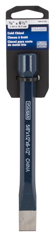 Vulcan JL-CSL005 Cold Chisel, 5/8 in Tip, 6-1/2 in OAL, Chrome Alloy Steel Blade, Hex Shank Handle