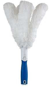 Unger 989400 Feather Duster, 2 in Head, Microfiber Head, 6 in L Handle, White