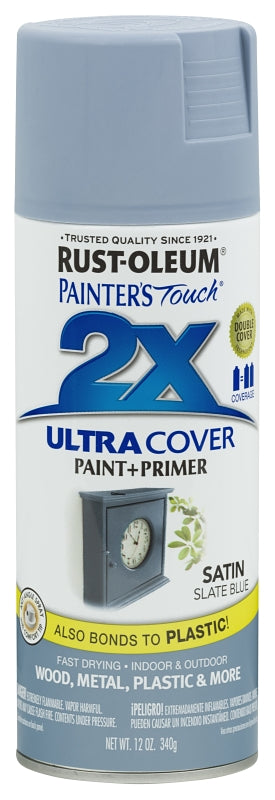 Rust-Oleum 249066 General-Purpose Spray Paint, Satin, Slate Blue, 12 oz Can