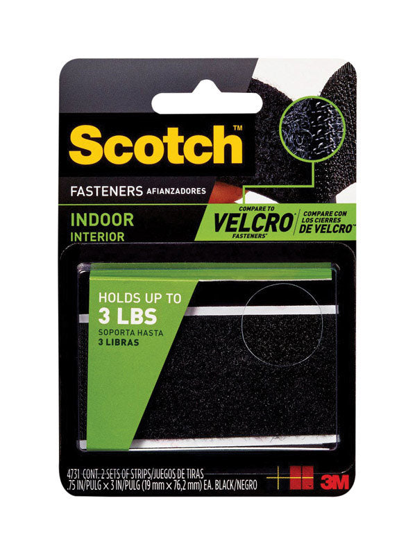 Scotch Medium Foam Hook and Loop Fastener 3 in. L 2 pk