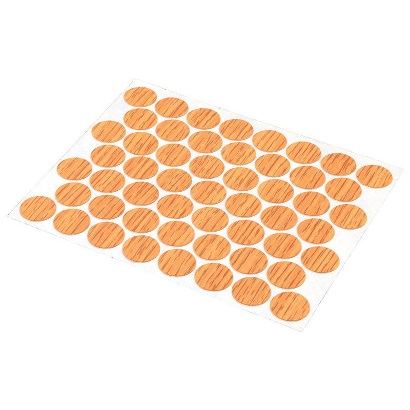 Prime-Line Round Plastic Screw Hole Cover 9/16 in. D 53 pk Oak