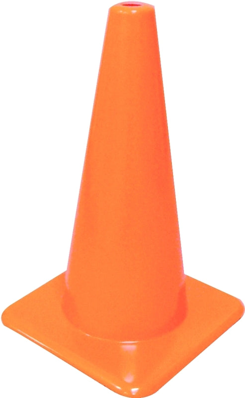 Hy-Ko SC-18 Traffic Safety Cone, 18 in H Cone, Vinyl Cone, Fluorescent Orange Cone