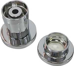 ProSource PMB-004 Shower Rod Flange, Adjustable, ABS/Rubber, Silver, For: 1 in OD Shower Rod