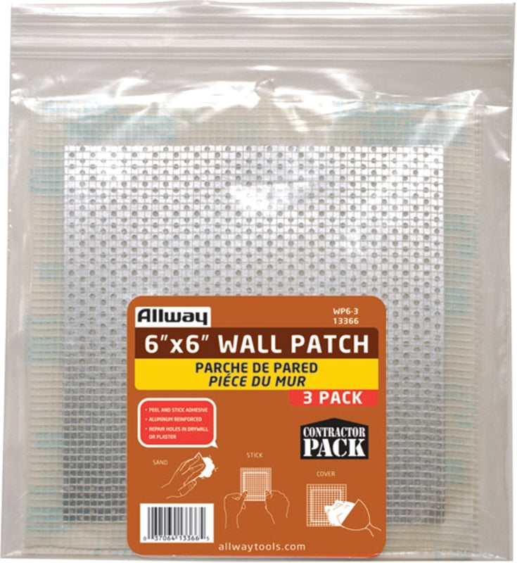 ALLWAY WP6-3 Drywall Patch, 6 x 6 in Dimensions, Pack of 10