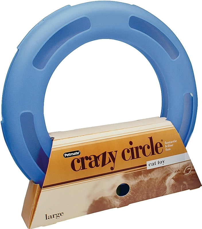 Fatcat Crazy Circle 29393 Cat Toy, L, Plastic, Blue