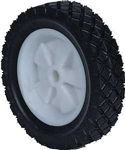MARTIN Wheel 715P-OF Lawn Mower Wheel, Semi-Pneumatic, Plastic/Rubber