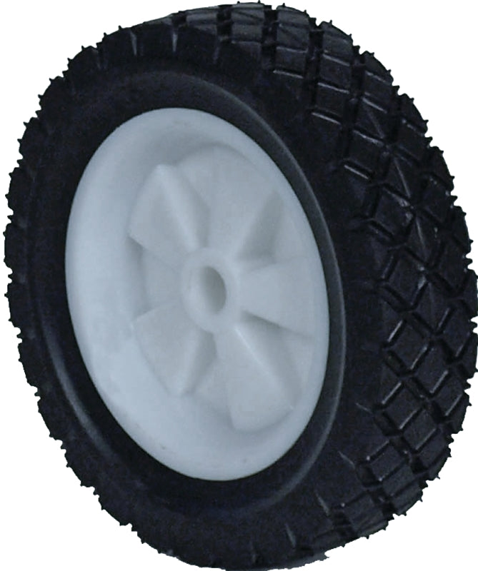 MARTIN Wheel 715P-OF Lawn Mower Wheel, Semi-Pneumatic, Plastic/Rubber