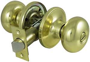 ProSource TF710V-PS Privacy Lockset, Tubular Design, Polished Brass