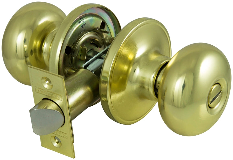 ProSource TF710V-PS Privacy Lockset, Tubular Design, Polished Brass