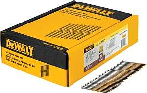 DEWALT DWRHS10DR120G Series Framing Nail, Plastic Strip Collation, Galvanized Steel, Full Round Head, 0.12 in Diameter