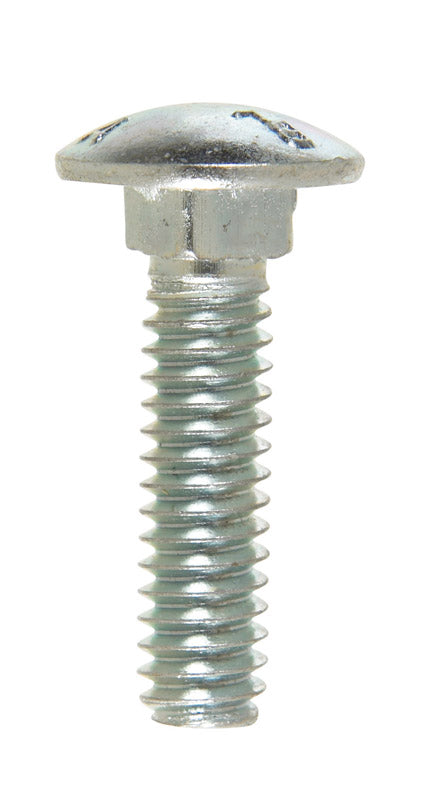 HILLMAN 1/4 in. X 1 in. L Zinc-Plated Steel Carriage Bolt 100 pk
