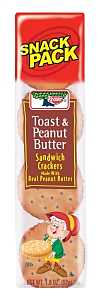 Keebler KTCPB12N Sandwich Crackers, Toast and Peanut Butter Flavor, 1.8 oz, Pack of 12