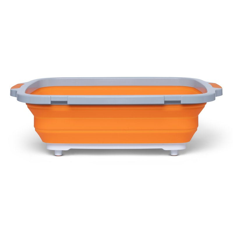 Dripez TUBV2-XL-1-OR BBQ Prep Tub, Nylon/Plastic/Silicone, Orange
