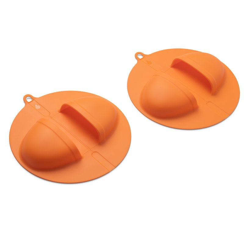 Dripez GM-1 BBQ Grill Mitts, Silicone, Orange