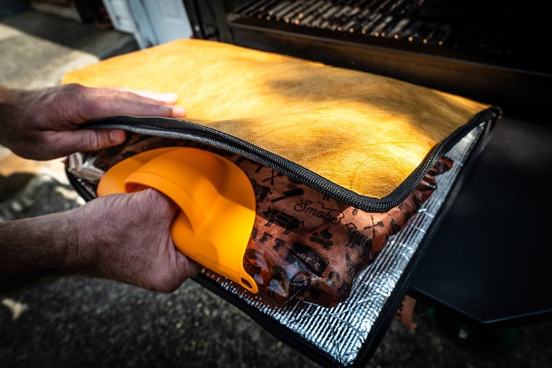 Dripez GM-1 BBQ Grill Mitts, Silicone, Orange