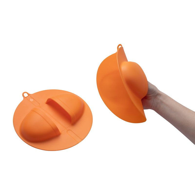 Dripez GM-1 BBQ Grill Mitts, Silicone, Orange
