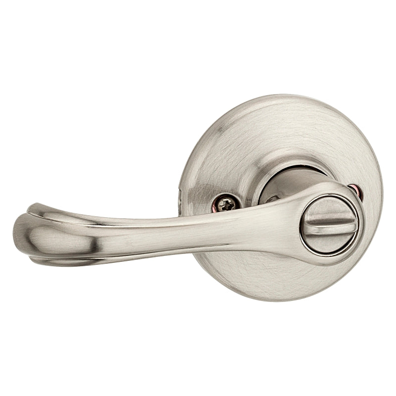 Kwikset 405DNL 15ALRCS Entry Lever, Bar Lock, Satin Nickel, Zinc, Residential, Re-Key Technology: SmartKey, 3 Grade