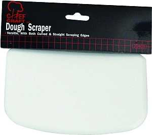 Chef Craft 20808 Dough Scraper, 6 in L, 4 in W, Plastic, White