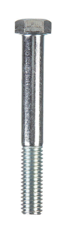HILLMAN 7/16 in. D X 3-1/2 in. L Heat Treated Zinc Steel Hex Head Cap Screw 25 pk