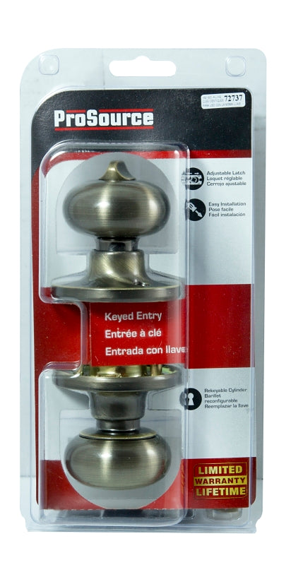 ProSource TF800V-PS Entry Knob, Stainless Steel, KW1, KA3 Keyway, 3 Grade, Pack of 3