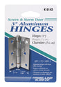 Prime-Line 3 in. L Natural Door Hinge 2 pk