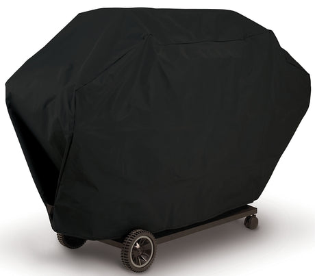 GrillPro 50365 Deluxe BBQ Grill Cover, 65 in W, 24 in D, 40 in H, PEVA/Polyester/PVC, Black