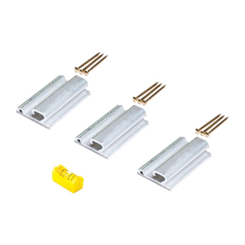 Hangman Keep It Level Silver Wire-Backed Wall Hanging Kit 30 lb 3 pk