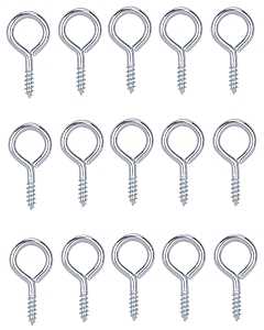 ProSource LR-223-PS Screw Eye, 2 mm Dia Wire, 2.5 mm Thread, 10/32 in L Thread, 15/16 in OAL, 14 lb Working Load, Steel