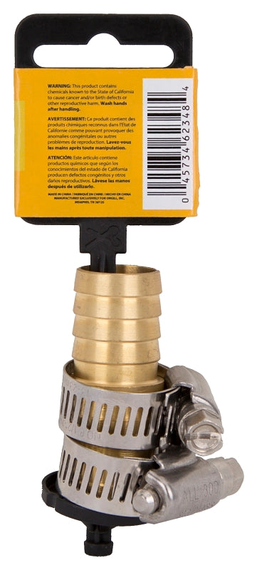 Landscapers Select GB-9411-3/4 Hose Mender, 3/4 in, Male, Brass, Brass and Silver