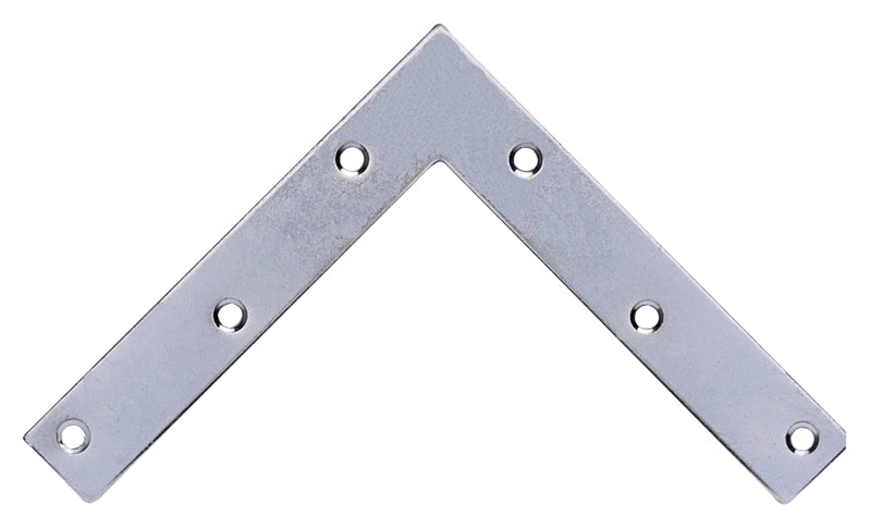ProSource FC-Z06-01 Corner Brace, 6 in L, 6 in W, 2 mm Thick, Steel, Silver, Zinc, Pack of 5