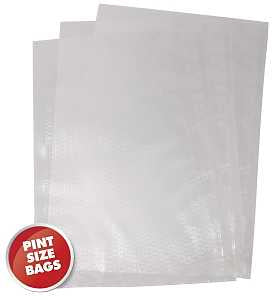 Weston 30-0106-W Series Vacuum Seal Bag, 10 in L, 6 in W, Plastic, Clear